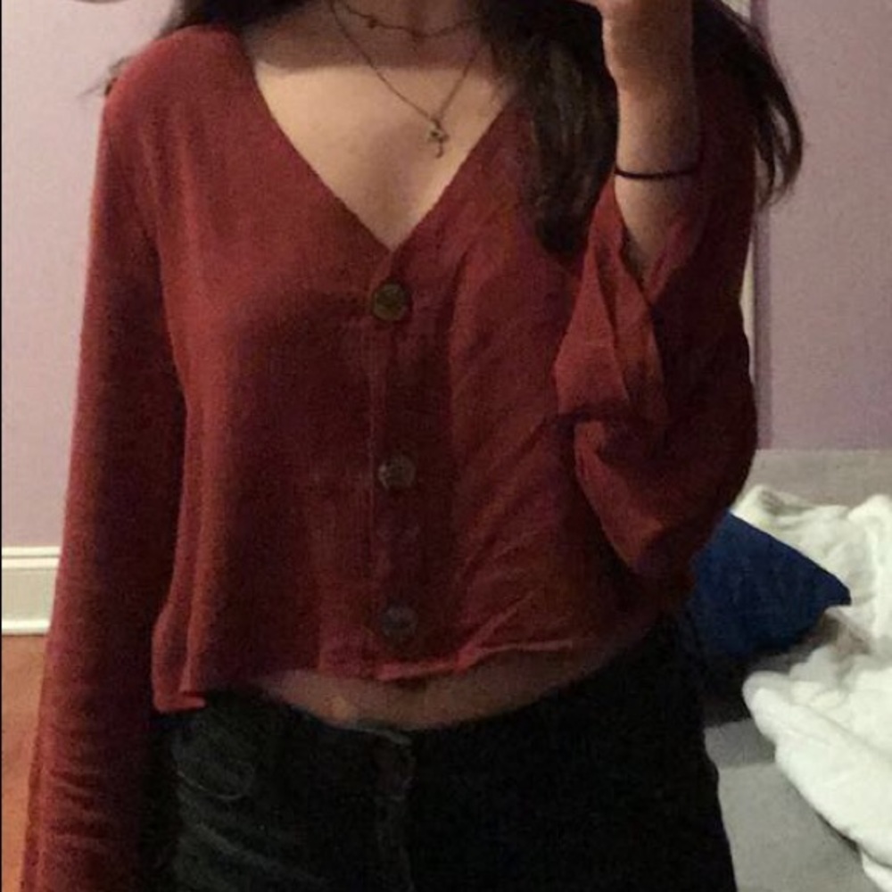 Burnt orange crop top